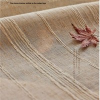 Tissu de rideau en voile de coton et lin japonais, voilage filtrant la lumière, pour chambre d'hôtes, hôtel, café
