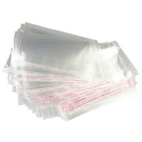 Grand sac en cellophane Bopp Opp transparent biodégradable à scellement auto-adhésif imprimé personnalisé pour vêtements chaussettes avec logo