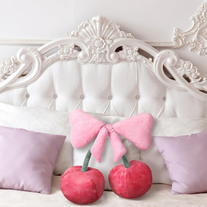 Almohada Decorativa con Lazo y Cerezas, Estilo Coqueta y Estético, Regalos Divertidos <span class=keywords><strong>para</strong></span> Adolescentes, <span class=keywords><strong>para</strong></span> Dormitorio, <span class=keywords><strong>Sala</strong></span> de Estar, Sofá o Cama - Product Image 3