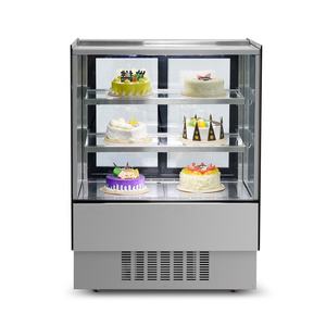 Vente chaude Prix <span class=keywords><strong>moins</strong></span> <span class=keywords><strong>cher</strong></span> Boulangerie comptoir réfrigéré Présentoir à gâteaux réfrigérateur avec fond en acier miroir ou en acier inoxydable - Product Image 3