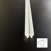 MONA-001 40 ° +90 °   Diffuseur PMMA pour lentille LED à angle de faisceau étalé, pour profilé d'éclairage linéaire de meuble ou d'étagère