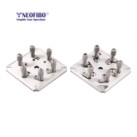 Soporte de Pulido de Fibra Óptica para Ferrules de PC de 6 Posiciones para Ferrules de 1.25 mm Compatible con Tipos de Conector FC/SC/LC/ST