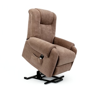 Fauteuil releveur électrique en tissu pour personnes âgées avec poche latérale, fauteuil inclinable motorisé en suède doux pour salon - Product Image 5