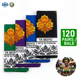 Tissu en polyester brossé lourd <span class=keywords><strong>Leso</strong></span> Khanga fabriqué en Chine pour auvents et rideaux, motif africain, prix abordable - Product Image 1