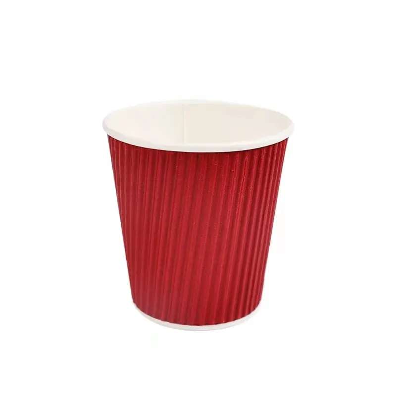 맞춤형 멀티 사양 이중 벽 뜨거운 음료 종이컵 뚜껑이있는 일회용 커피 종이컵
