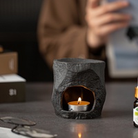 Brûleur d'aromathérapie en céramique pour salons de beauté, clubs, studios de yoga, chambres, salons de thé ; Diffuseur d'huiles essentielles ; Encens