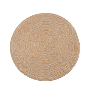 Tovagliette rotonde intrecciate resistenti al calore tappetini da tavolo cerchio resistente cerchio <span class=keywords><strong>posto</strong></span> per festa di primavera banchetto tavola decorazione - Product Image 3