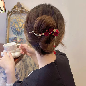 Horquilla de flor de ciruelo de diseño exclusivo, superventas, popular, exquisita, de lujo ligero, para mujer, accesorios de moda para el cabello, al por mayor - Product Image 1