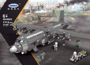 XB-06023 di vendita calda cannoniera esercito serie aereo modello giocattoli per altri blocchi giocattoli educativi per bambini - Product Image 4