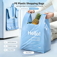 Sacs de courses en plastique personnalisés imprimés pour boutiques de vêtements, avec logo, impression couleur CMJN, en gros