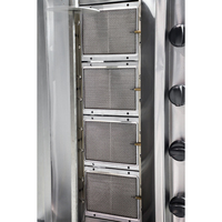 Machine à Kebab Électrique, Rôtissoire Verticale 4 Brûleurs pour Kebab Turc, Al Pastor, Gyros, Barbecue, Shawarma