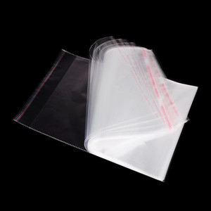 In Stock Transparent Clear Polybag Plastic OPP Self Adhesive T-shirt Packaging Bags for Garment Clothes - Product Image 2