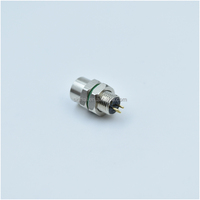 Conector Circular Macho M5 de Transmisión de Señal Confiable, Tipo de Soldadura para Montaje en Panel Frontal, 3 Pines para Fuente de Alimentación USB