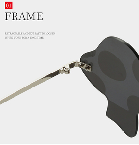 Indie-<span class=keywords><strong>gafas</strong></span> de <span class=keywords><strong>sol</strong></span> sin montura con forma de seta, lentes de <span class=keywords><strong>sol</strong></span> sin montura con logotipo personalizado, estilo bohemio, para fiestas y festivales - Product Image 5