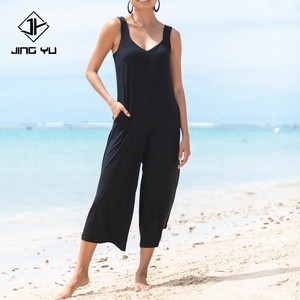 Mono de Playa Casual Estampado para Mujer, Diseño Personalizado de Hawái, 100% Rayón Viscosa, Talla Grande, para Vacaciones - Product Image 5