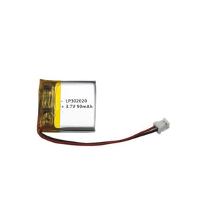 แบตเตอรี่ลิเธียมโพลิเมอร์แบบชาร์จไฟได้3.7V 90mAh 302020แบตเตอรี่ลิเธียม - Product Image 1