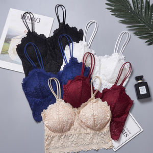 Bralette renda wanita berkualitas tinggi, lingerie seksi, setelan baju tidur, kontrol ringan, bra renda berpadding murah - Product Image 2