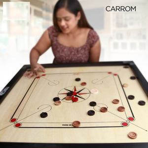 Tablero de Carrom de Madera Premium, Tamaño de Torneo, Superficie de Juego Lisa, Juego de Mesa Familiar para Interiores - Product Image 4
