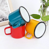 Promotion Tasses en émail personnalisées par sublimation, 4oz à 10oz, tasses en céramique, design mignon, bord, capacité 350ml, petites tasses en céramique pour la remise des diplômes