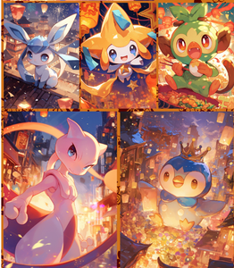 YZ Custom Display Party Favor Sprismatic Evolution Pok&eacute;moned New Year Party Matte <strong>Gold</strong>-Plated Large <strong>Card</strong> Cartas <strong>pokemoned</strong> Proxy - Product Image 3