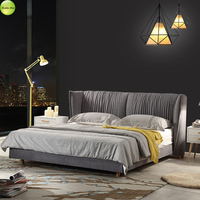 Lit standard doux de taille Queen, style coréen, nouveau produit populaire, lit de haut niveau