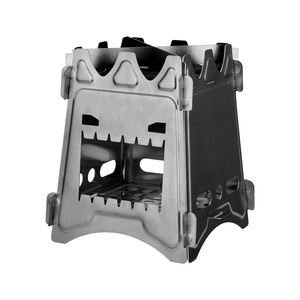 Camping Wood <b>Stove</b> Portable Folding Lightweight Titanium Wood Burning Backpacking <b>Stove</b> for Outdoor Survival Cooking - Product Image 5