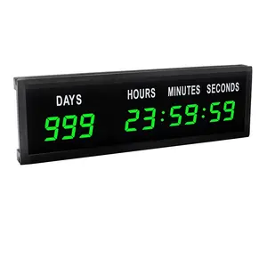 Hot Selling Led Digitale Klok 1.8 Inch 9 Cijfers Groot Display Countdown Stopwatch Timer Gym Wandklok