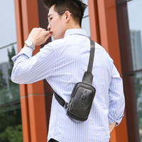 Sacs à bandoulière décontractés tendance pour hommes, vente en gros, sacs à main personnalisés pour homme, petits sacs de poitrine de luxe en cuir PU pour voyage