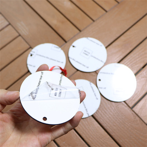 MDFSUB Disque de Noël en <span class=keywords><strong>bois</strong></span> promotionnel pour la décoration intérieure de l'arbre de la maison 100mm MDF <span class=keywords><strong>blanc</strong></span> sublimation rond ornement blancs - Product Image 3