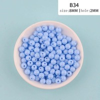 Perles bleu indigo à effet chatoyant, perles rondes en vrac pour l'artisanat DIY, accessoires saisonniers, perles incontournables