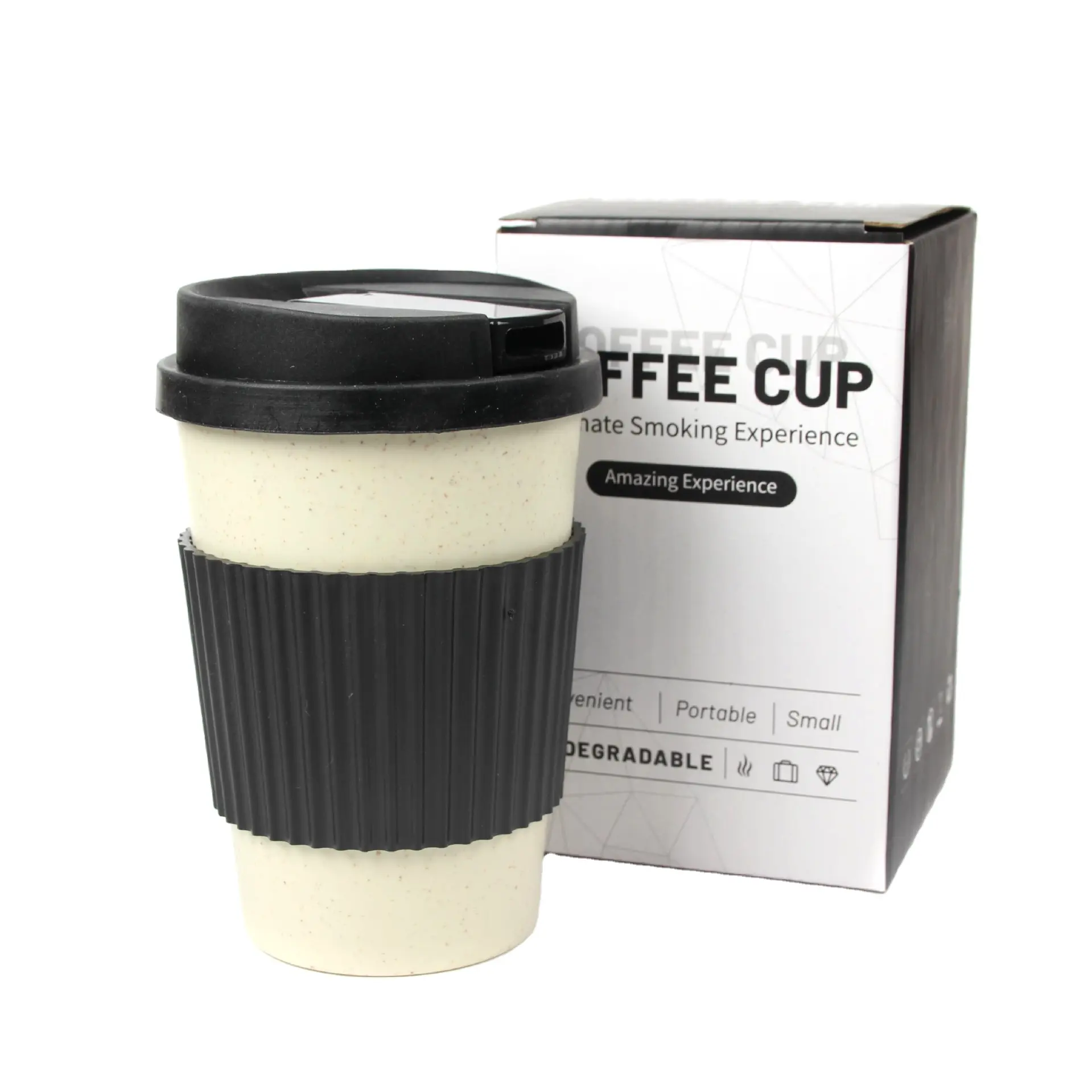 새로운 디자인 플라스틱 커피 컵 흡연 냄비 휴대용 흡연 컵 생분해성 환경 친화적 흡연 액세서리