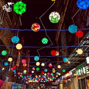 Lámpara de bola de Hortensia impermeable para exteriores, iluminación de árbol de PVC para paisaje de <span class=keywords><strong>calle</strong></span>, lámpara de árbol de bola colgante decorativa de Navidad - Product Image 3