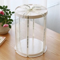Boîte cadeau transparente créative, emballage de gâteau en forme d'ours de Rose artificiel pour la saint-valentin, cadeau d'anniversaire et de mariage, boîte transparente