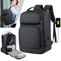 Sac à dos de voyage professionnel extensible et imperméable avec port de charge USB, grande capacité, sac pour ordinateur portable