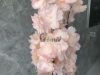 Fleurs artificielles de salle de mariage rose clair branche de fleur de cerisier en soie faux Sakura pour décorations