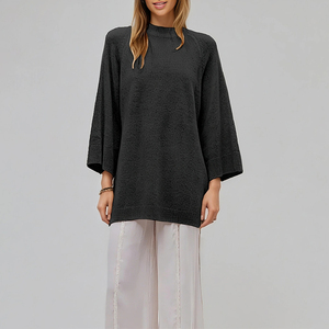 Channel <strong>Women's</strong> Oversized Fall Tunic Sweaters 2026 <strong>Slouchy</strong> Long Sleeve Knit Side Slit Pullover <strong>Jumper</strong> Tops - Product Image 2