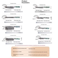 Couteau de cuisine haut de gamme en acier Damas à 67 couches, écologique, ambidextre, revêtement antiadhésif, passe au lave-vaisselle, lame de 26,5 pouces