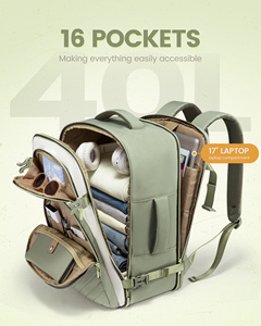 LOVEVOOK 17 "bagaglio a mano zaino da viaggio di alta qualità bagaglio leggero <span class=keywords><strong>valigia</strong></span> con 3 cubetti di imballaggio impermeabile borsa da viaggio - Product Image 3