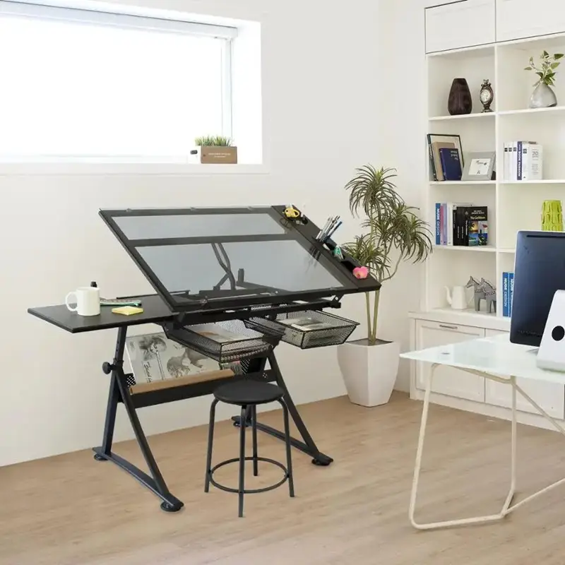 ZHQ Table de dessin à Angle réglable en bois pour étudiants, mobilier scolaire