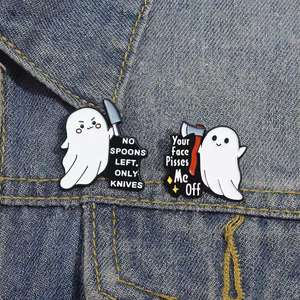 Nuevo estilo letras en inglés sin cuchara <span class=keywords><strong>solo</strong></span> cuchillo personalidad europea y americana Hada de Halloween para Año Nuevo Metal - Product Image 1