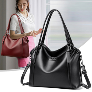 Nouveau sac bandoulière tendance grande capacité en cuir PU souple pour femme, sac à main de luxe de créateur - Product Image 2