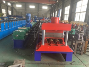 Tấm thép đường cao tốc bảo vệ đường sắt cuộn tạo thành máy W chùm sóng Sụp Đổ rào cản thép uốn cong máy - Product Image 4