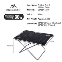Table de pique-nique pliante légère et compacte Mountainhiker pour barbecue en plein air, camping, et voyages en voiture