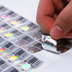 Stampabile Pvc adesivo adesivo in vinile impermeabile di sicurezza etichetta olografica con UV stampato QR codice numero di serie per l'imballaggio - Product Image 1