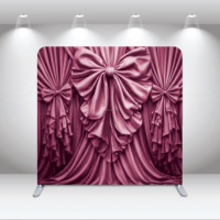 Toile de fond de mariage 8x8FT rose mauve, sans outil, double face, en tissu extensible, sublimation par transfert thermique, écologique, conception gratuite