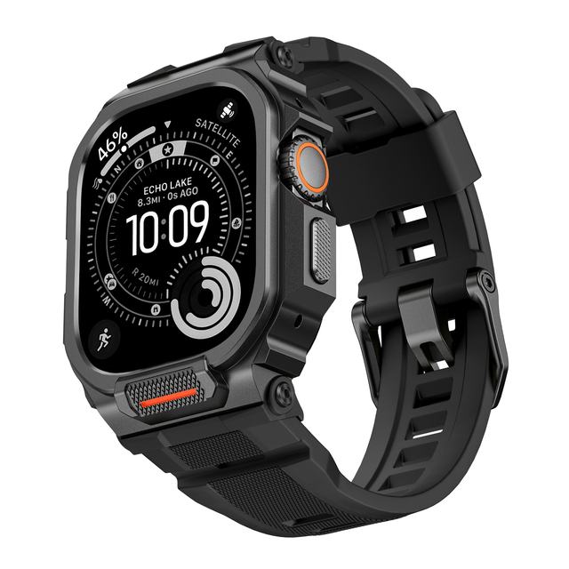 [HIQ] Luxury  Full Cover case and Silicone Mod Kit Strap  Band for Apple Watch Ultra 49mm (WB1179T)