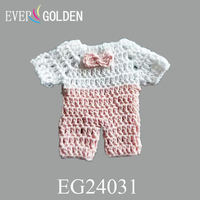 Gestrickte Mini-Babystrampler Puppenoutfit für Taufandenken für Baby-Puppen Niedliche Jumpsuits Strampler Puppenkleidung