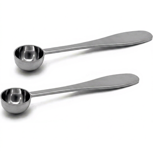 Cuillère doseuse écologique en acier inoxydable avec logo personnalisé, 1/2 cuillère à café (20 ml), pour thé, café, matcha, passe au lave-vaisselle - Product Image 1