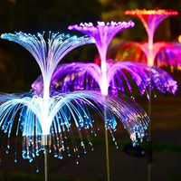 Luminaire suspendu en forme de méduse, étanche IP65, à fibres optiques LED, dimmable, blanc chaud 3500K, design moderne pour l'éclairage de jardin
