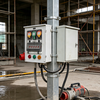 Boîtier de distribution d'alimentation extérieur industriel en métal et plastique ABS à 6 prises avec disjoncteur, étanche IP67